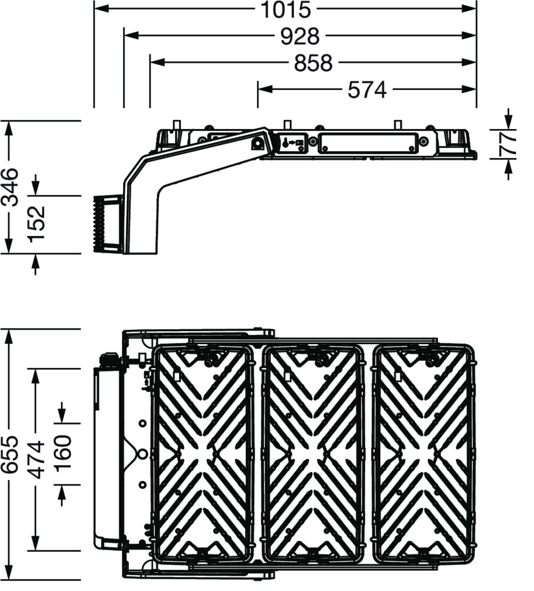 Floodlight FL 11 maxi pro, Longlife, A640001, asymmetric distribution ...
